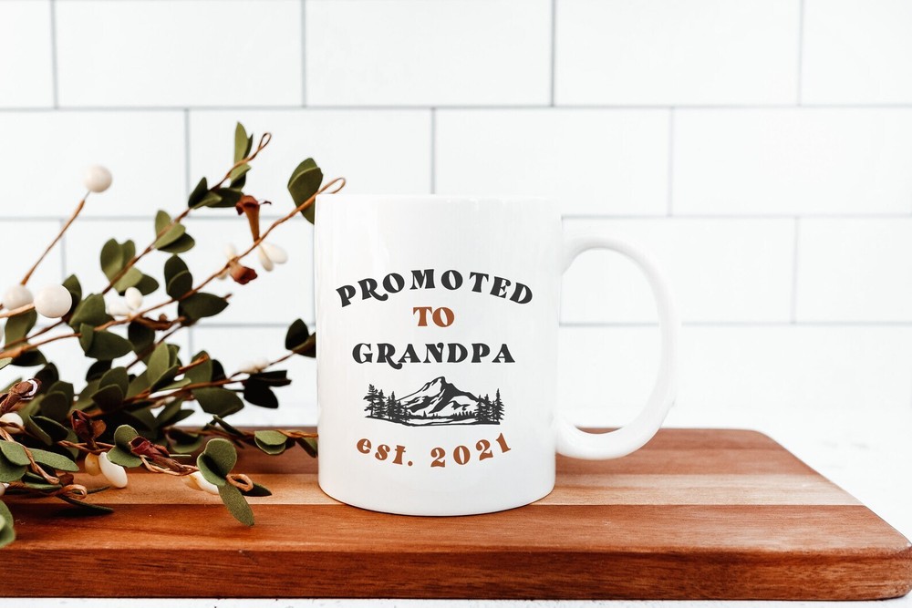 Baby Reveal To Grandpa Pregnancy Announcement Grandpa Mug New Grandpa Gift First