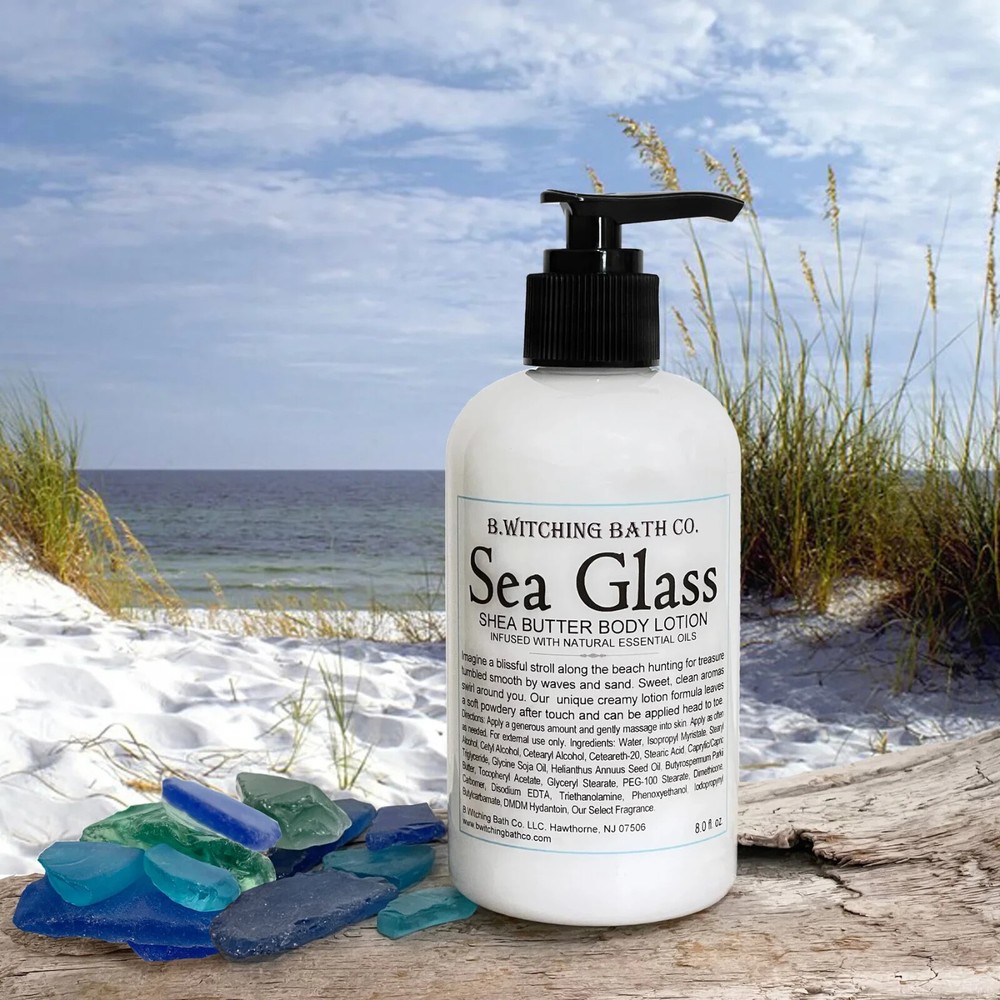Shea Butter Body Lotion Sea Glass - A Coastal Experience Like No Other 8 oz