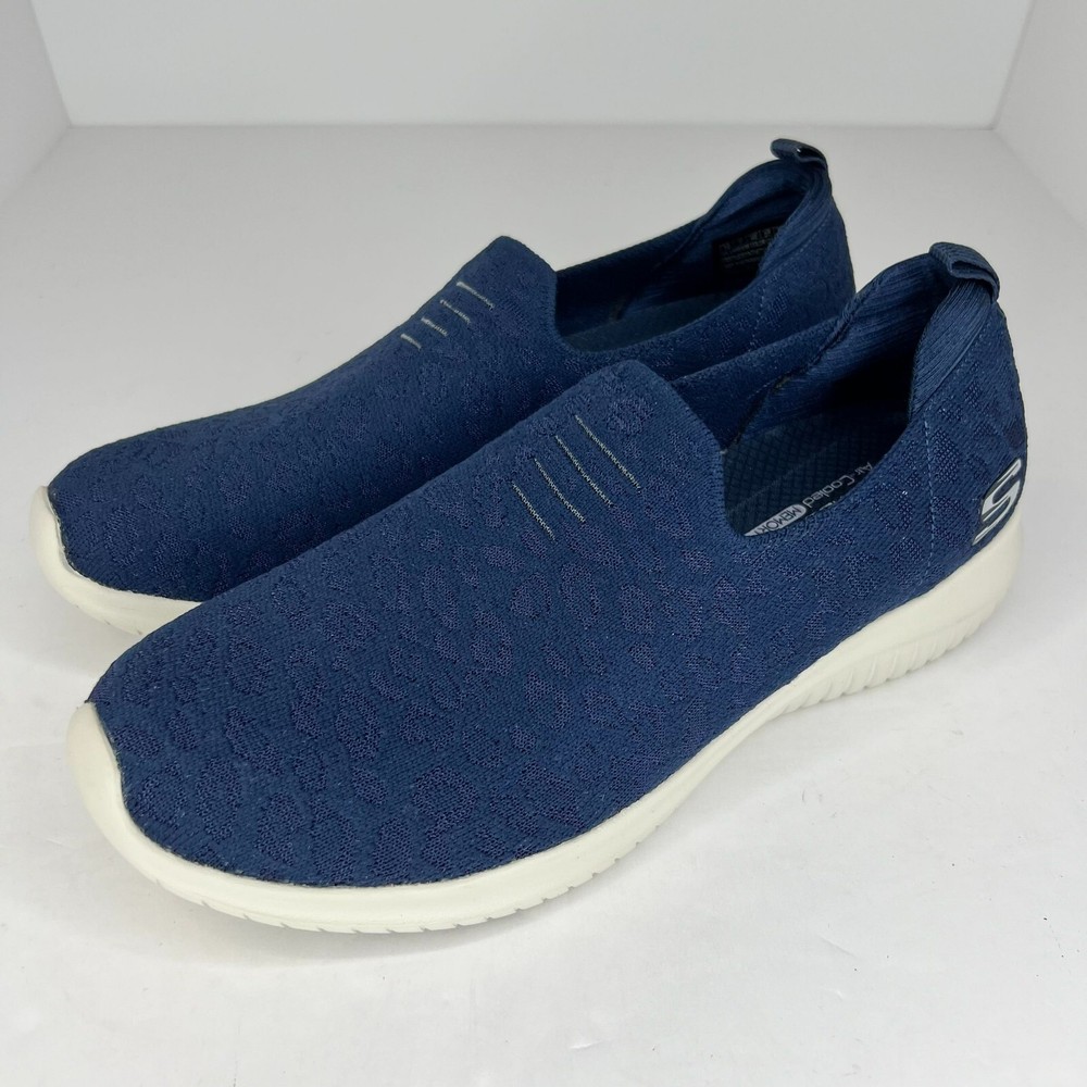 Skechers Womens 149500W Blue Wide Fit Air Cooled Memory Foam Size 10 Sneakers