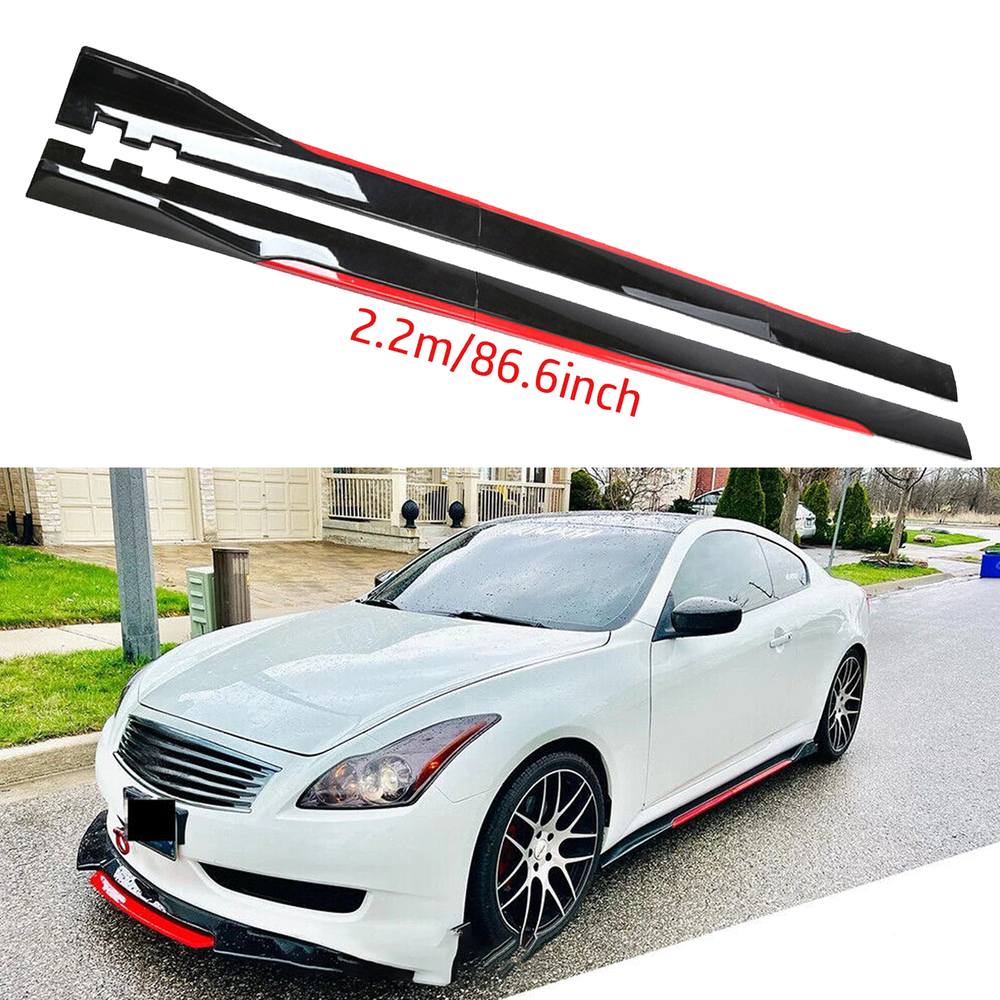 FOR INFINITI Q50 Side Skirt Extension Body Kit Splitter Spoiler Polypropylene