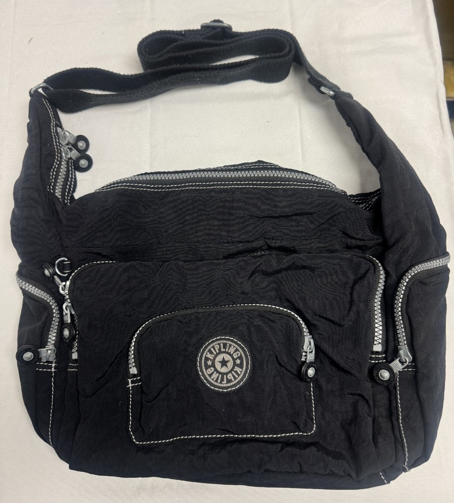 Kipling Charcoal Convertible Crossbody Shoulder Bag Handbag Purse Color Lg