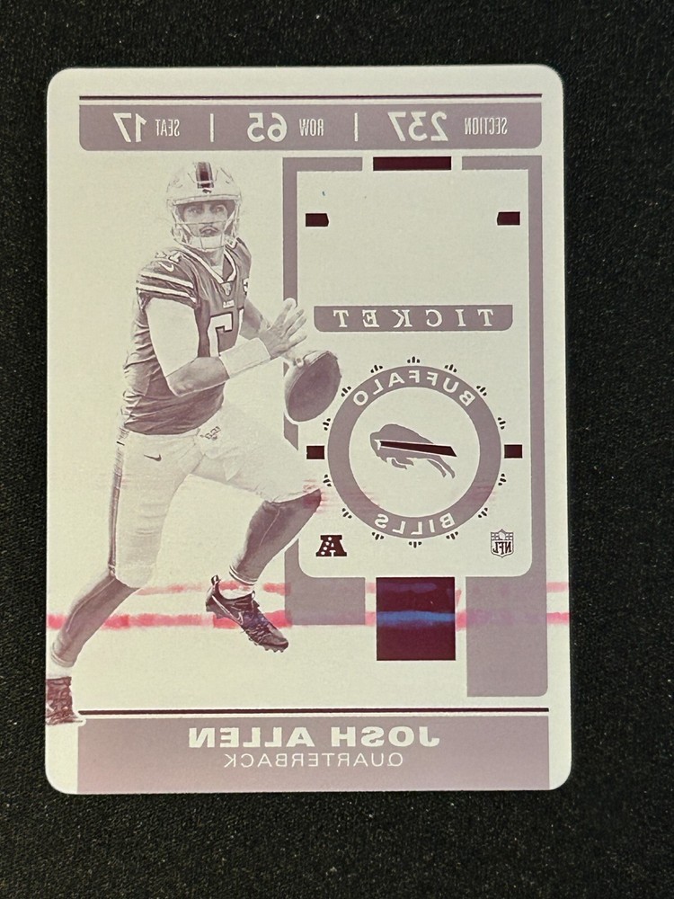 2019 Panini Contenders Optic Josh Allen 1/1 Printing Plate #3