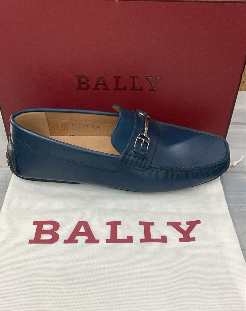 BALLY Men's Blue Loafer Shoe Size 41 7 (Insole 27 Cm) BLB0011