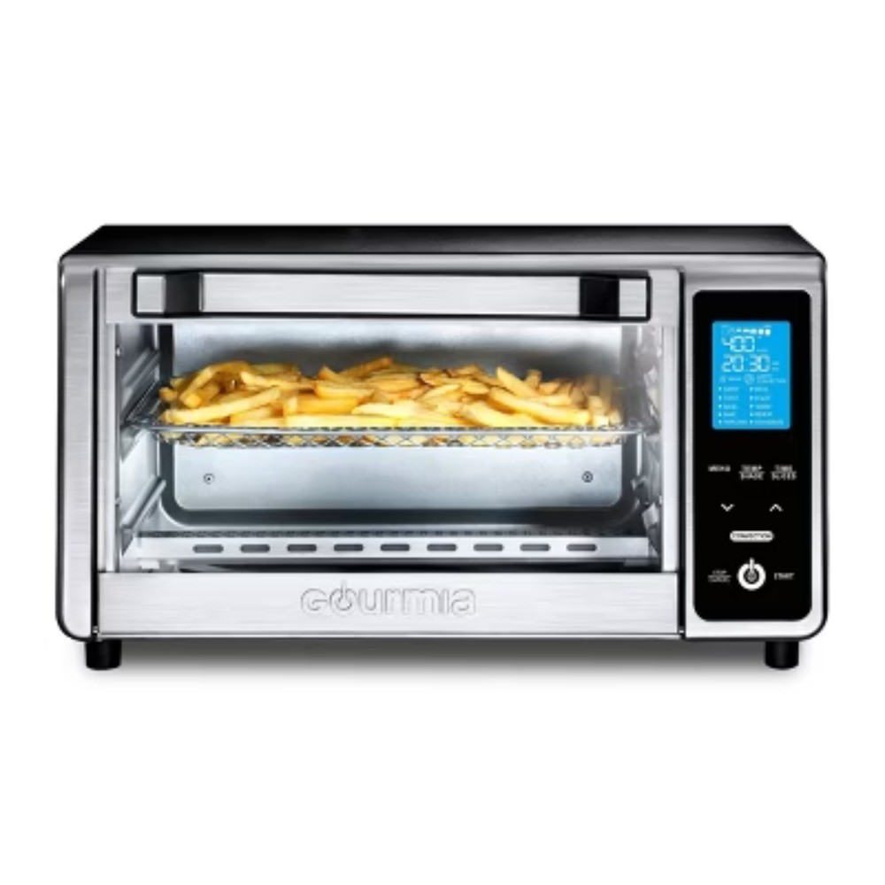 Gourmia Digital 4-Slice Toaster Oven Air Fryer - 11 Functions, 1000W, Steel