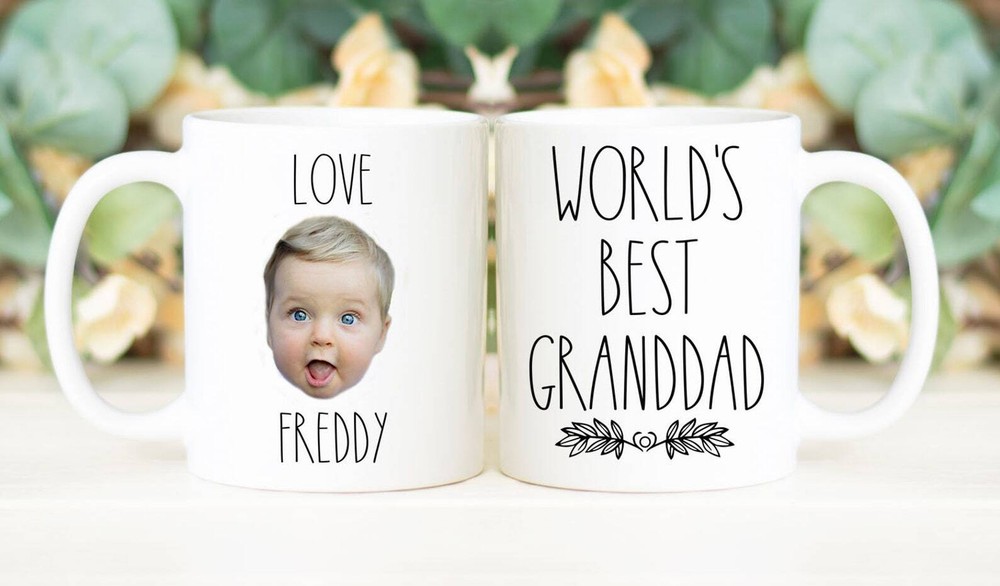 World's Best Granddad Coffee Mug Father's Day Gift Personalized With Photo Of