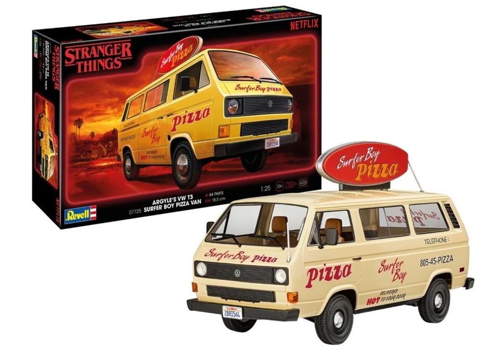 Stranger Things VW T3 Pizza Van 1/25 Scale Model Kit by Revell RMG7725