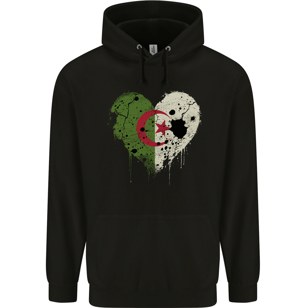 Love Algeria Flag Algerian Day Football Mens 80% Cotton Hoodie