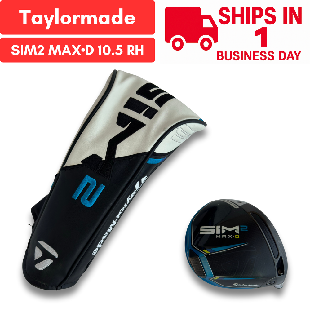 TaylorMade SIM2 MAX D 10.5 Driver Head Right Hand USED With Headcover FAST SHIP