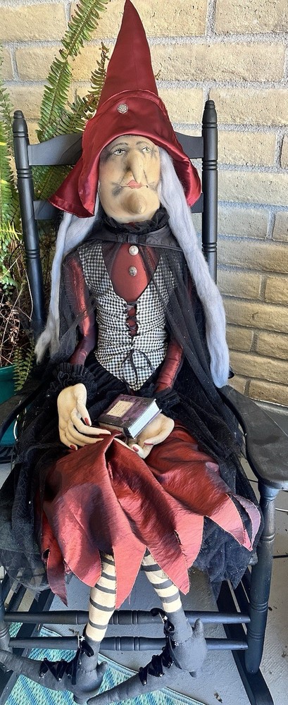 Joe Spencer Xlarge lWinnie Halloween Fabric Doll  Gathered Traditions . READ