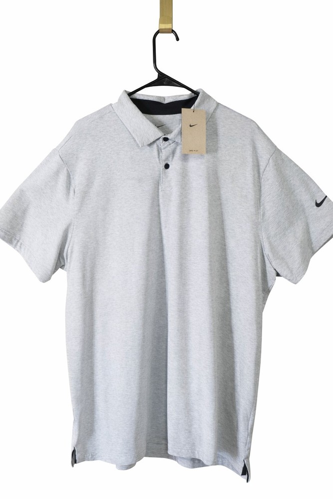 Nike Polo Shirt Mens XL  Gray Tour Performance Golf Stretch Dri Fit New With Tag