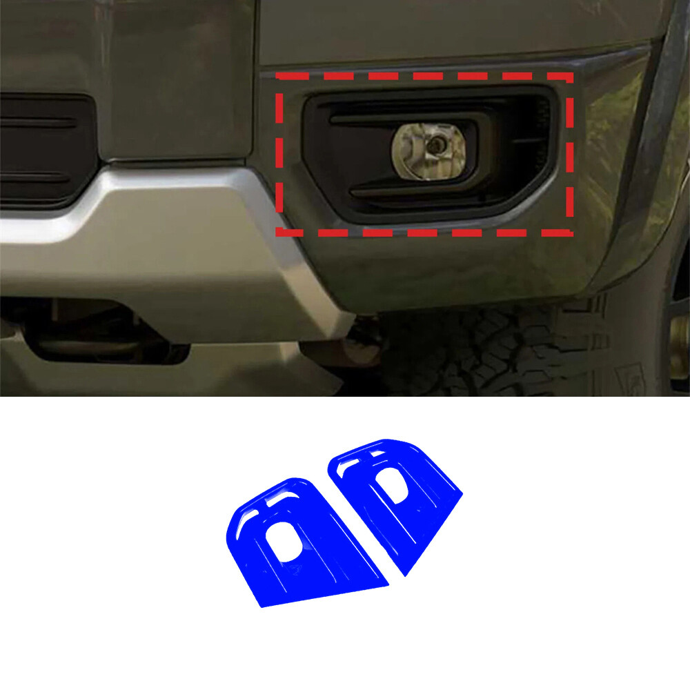 Car Exterior Fog Light Lamp Strip Trim 2* For Ford Ranger 2023-2024 Bright Blue