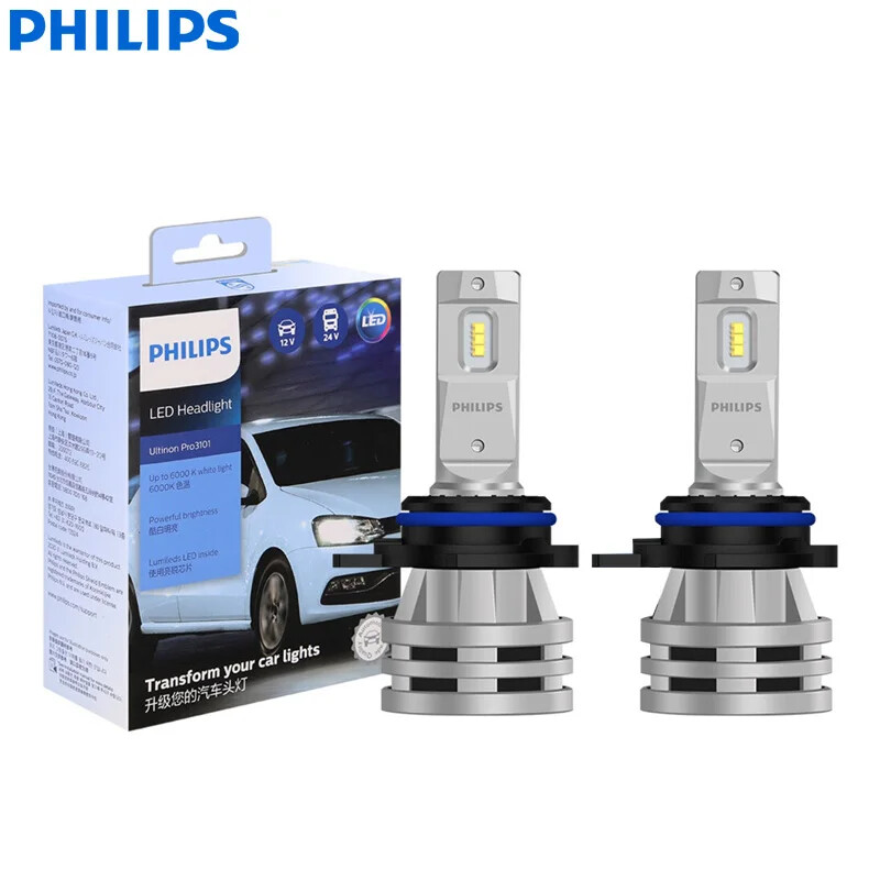 Philips LED Ultinon Pro3101 HIR2 9012 48W Head Lamps Car Daytime Running Light