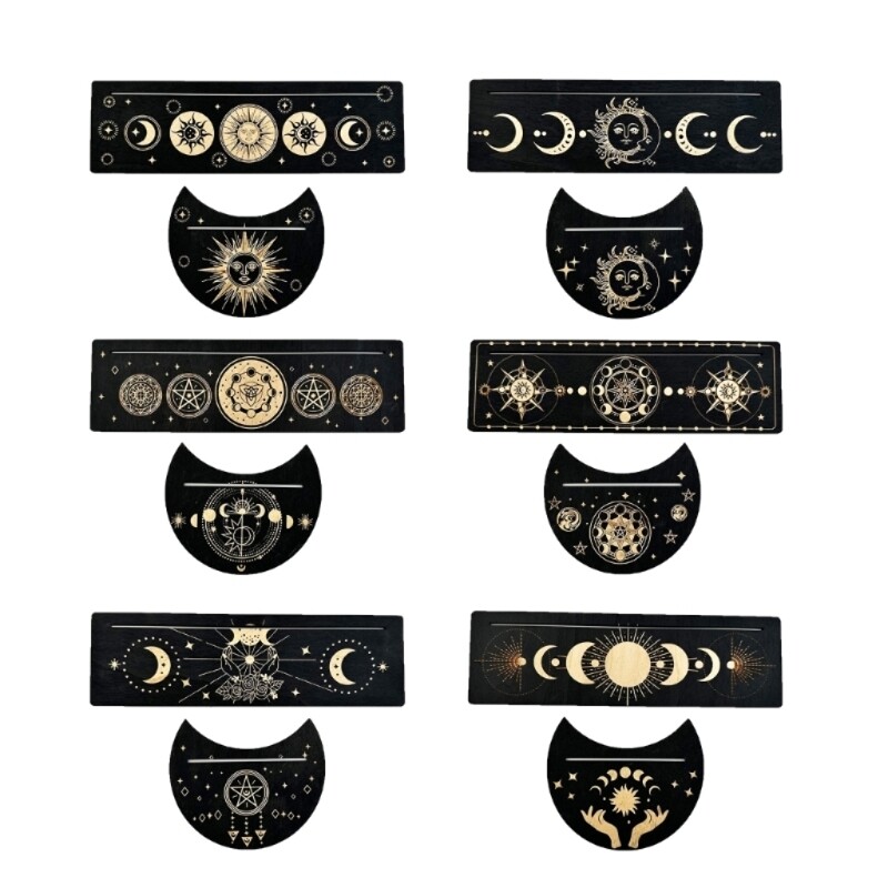 Moon Phase Tarot Card Holder for Witchcraft Altar Divination