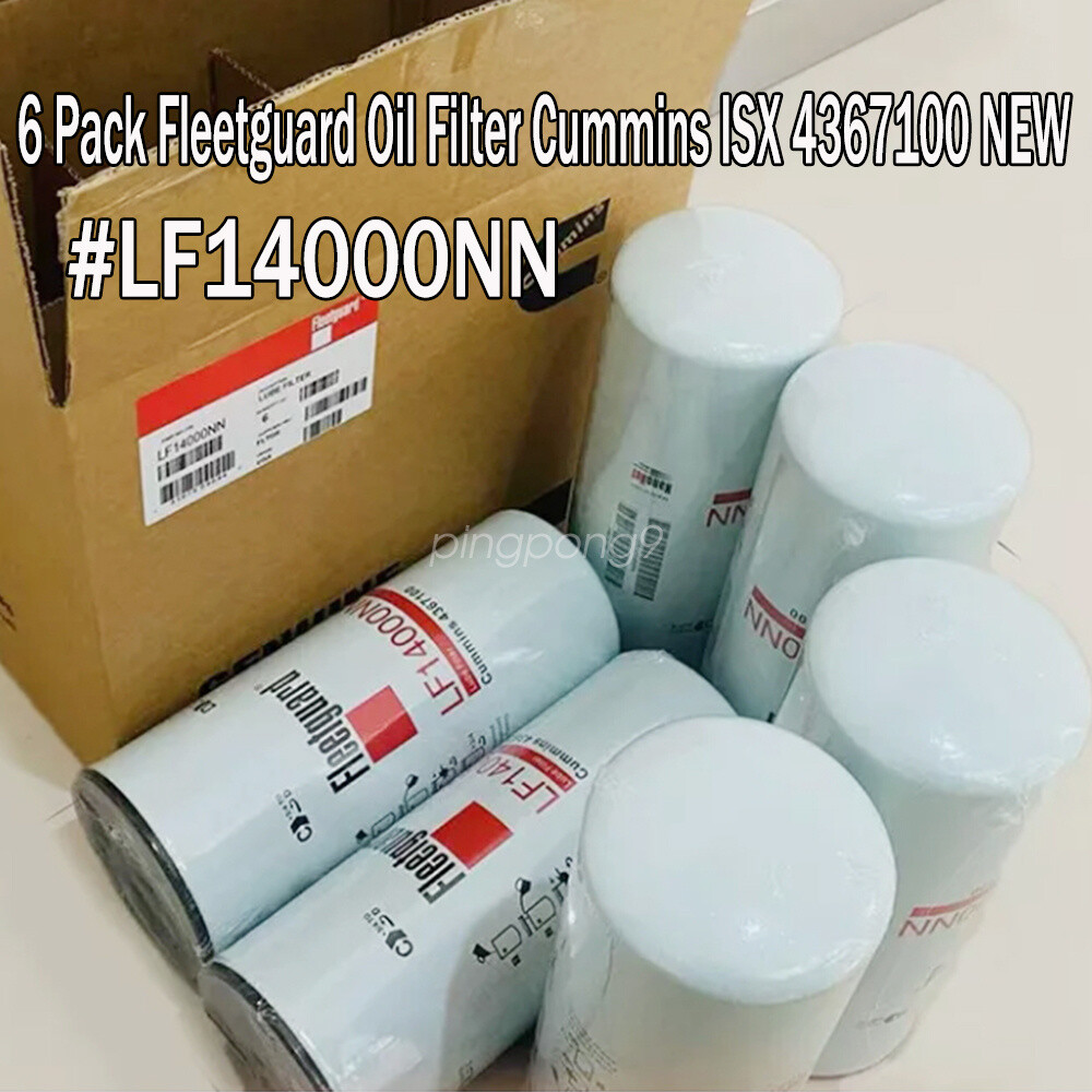 6 Pack Fleetguard LF14000NN Oil Filter Cummins ISX 4367100 NEW FAST SHIPPING