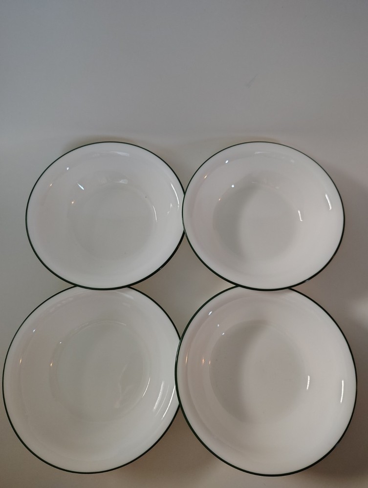 Corelle Callaway Soup Cereal Salad Bowl 7.25 Inch Hunter Green Band Rim