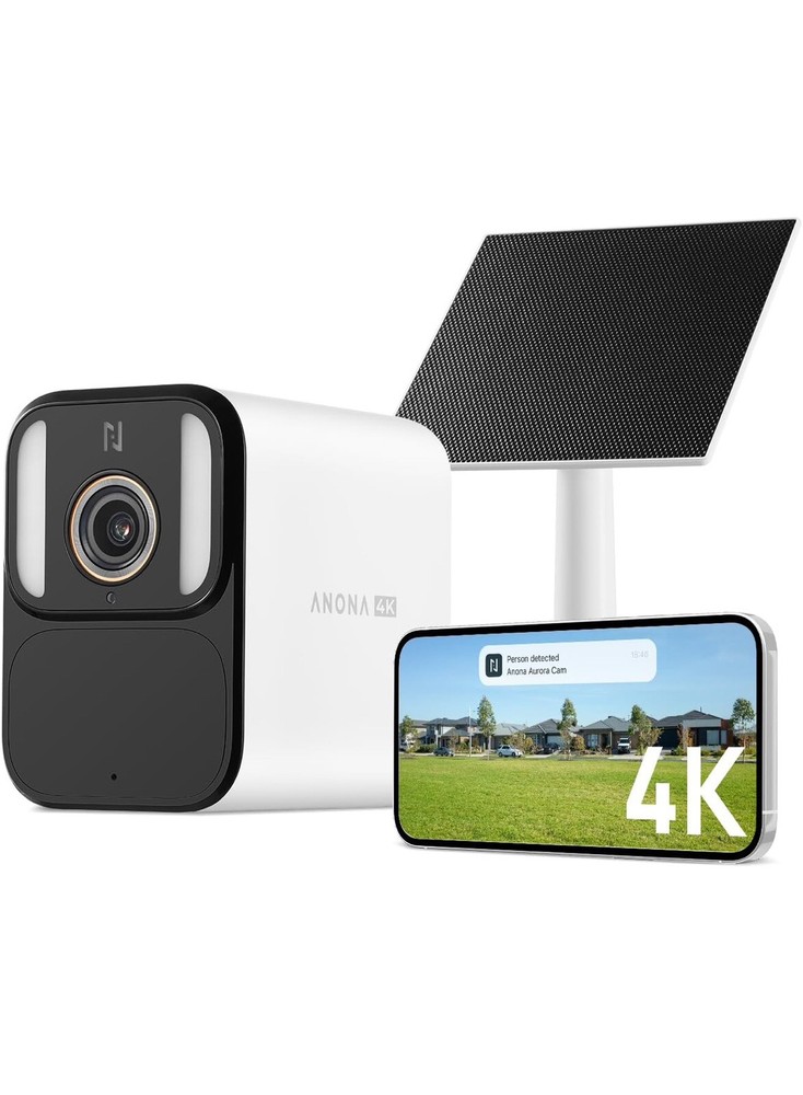 Anona Aurora 4K Wireless Outdoor Security Camera with Solar Power