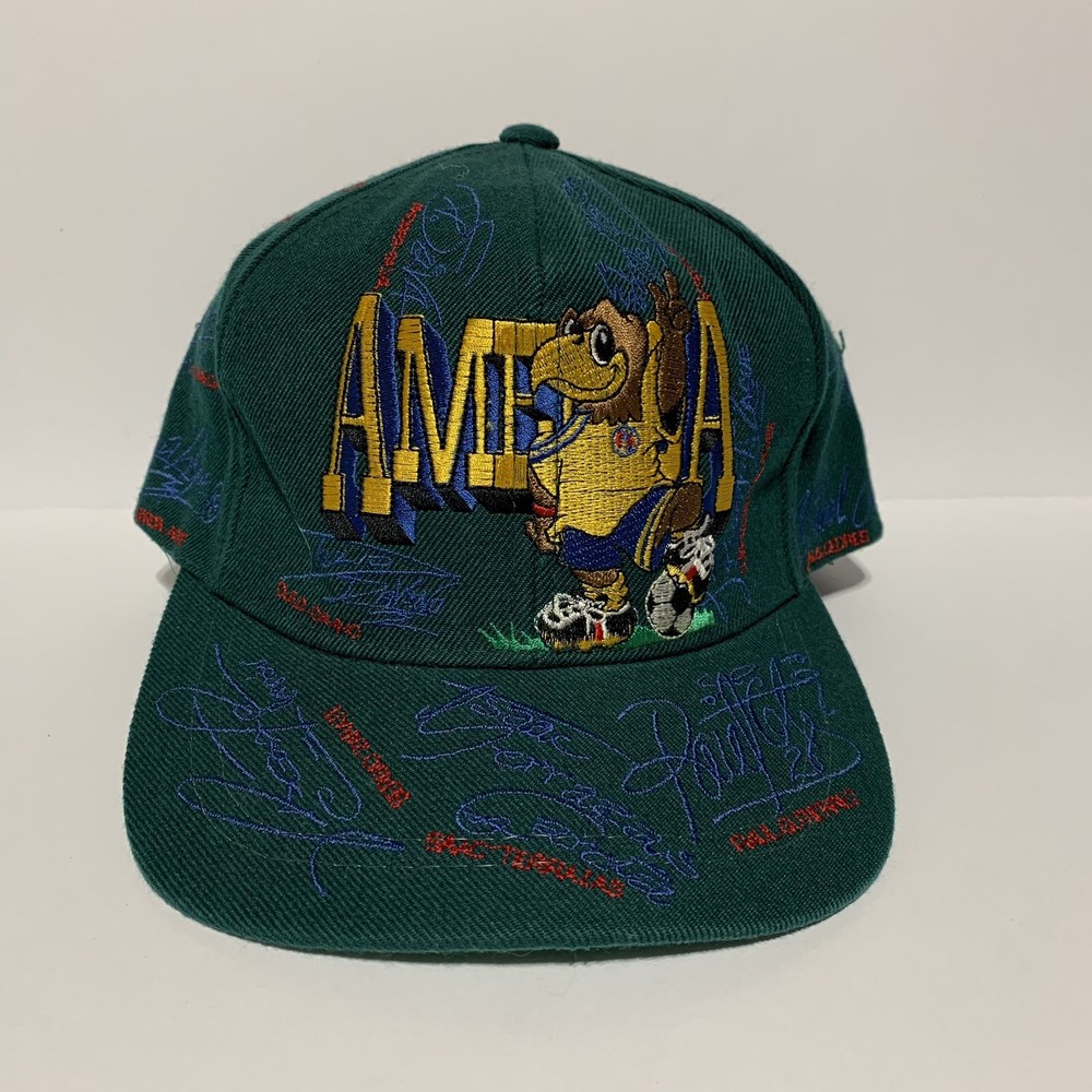 Vintage 90’s Rare America Football Big Logo Hat Adult Green One Size Men’s