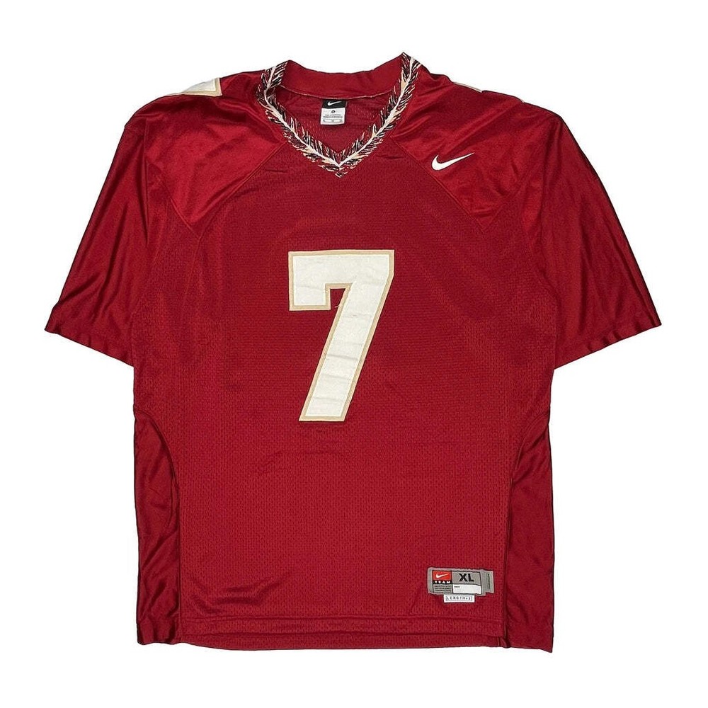 Number 7 Nike Football Football Jersey - XL Red Polyester
