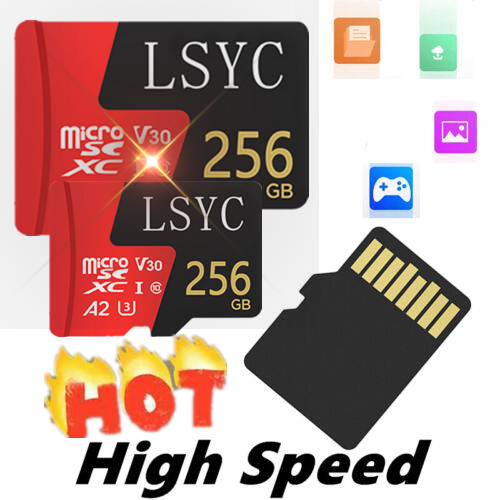 2023 New Memory Card 256GB Micro SDXC Class10 Fast 4K Flash TF for Cell Phone