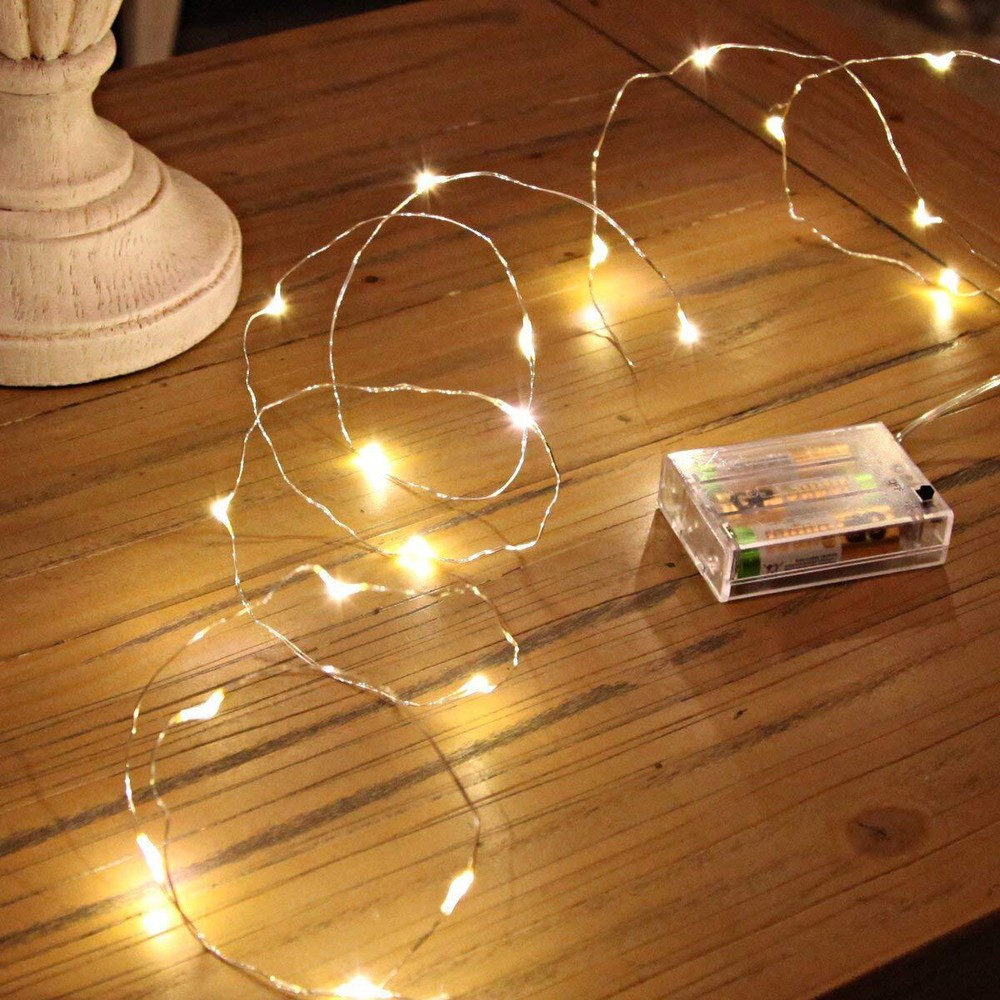 Led Fairy Lights Battery Operated, 2 Packs Mini Battery Powered Copper Wire S...