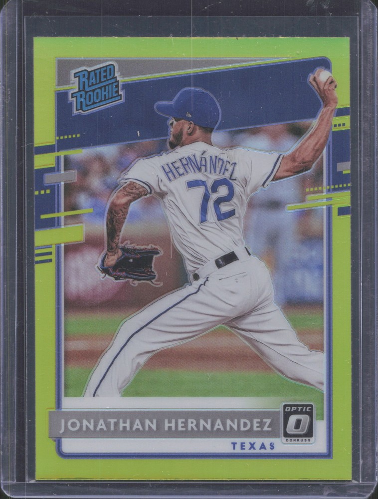2020 Donruss Optic Lime Green Jonathan Hernandez RR Card #90
