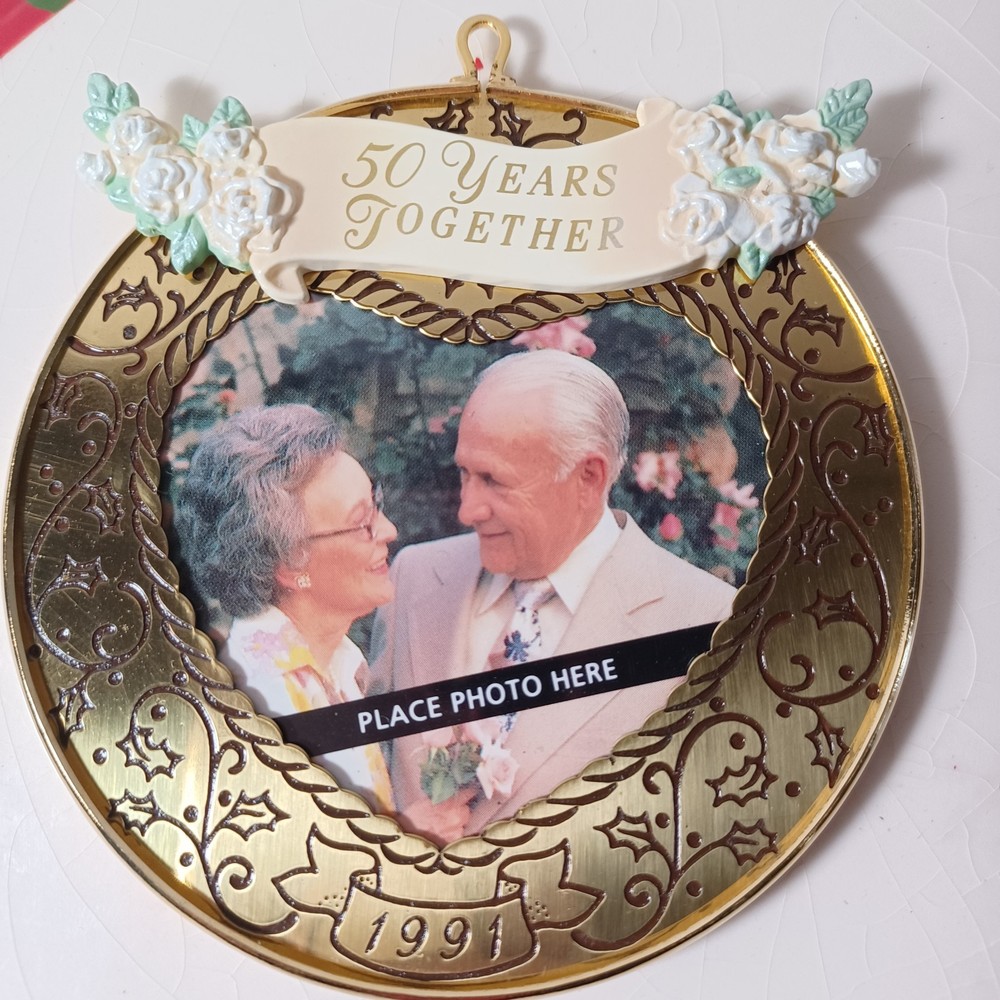 Hallmark 50 Years Together Keepsake Ornament 1991 Anniversary Gift