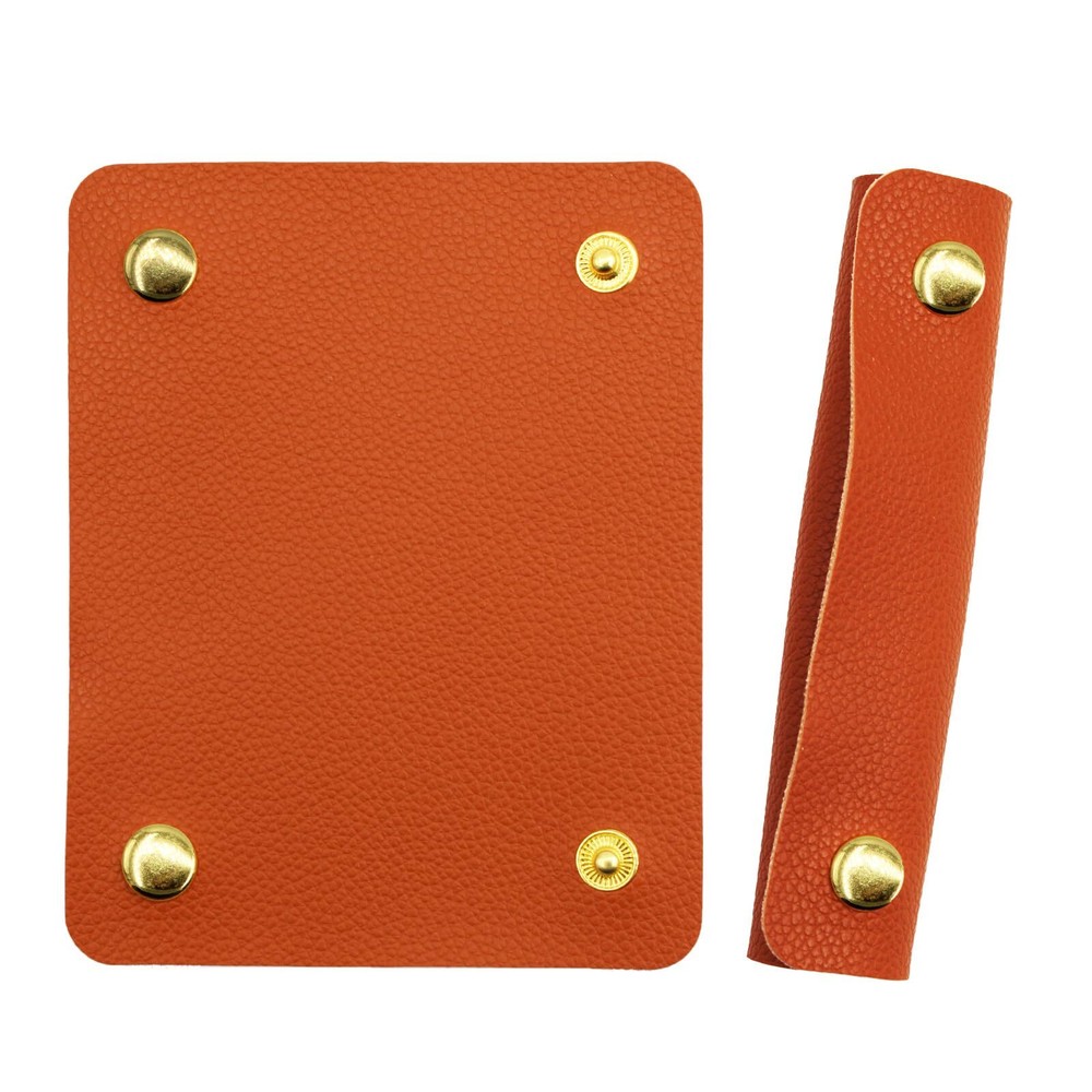 2 Pcs Leather Luggage Handle Wrap Travel Suitcase Identifiers Tag Handle Covers