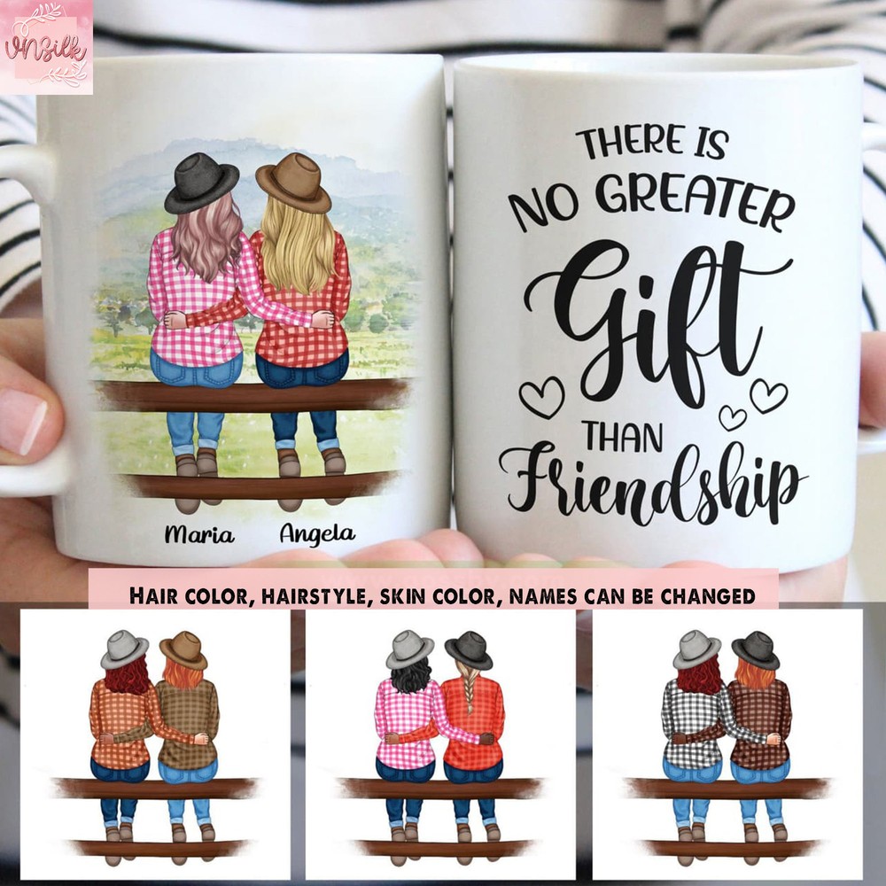 There Is No Greater Gift Than Friendship Personalized Mug Best Friends Mug