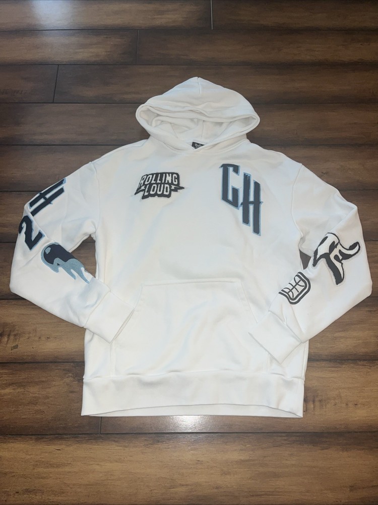 OTE Rolling Loud Cold Hearts Men's Small White Heavy Duty Hoodie