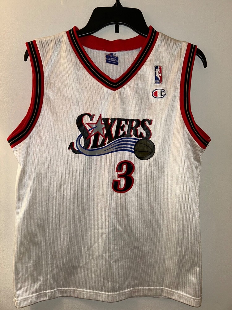 Champion NBA Allen Iverson Philadelphia 76ers #3 Jersey Youth Large 14-16