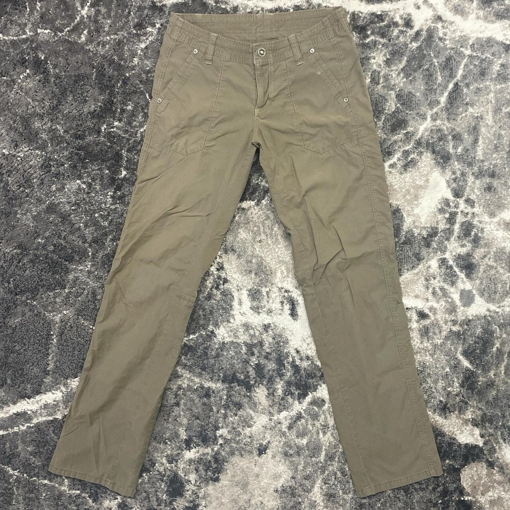 Kuhl Womens Kendra Brown Tan Khaki Hiking Pants Size 6 28x32 Lightweight Outdoor