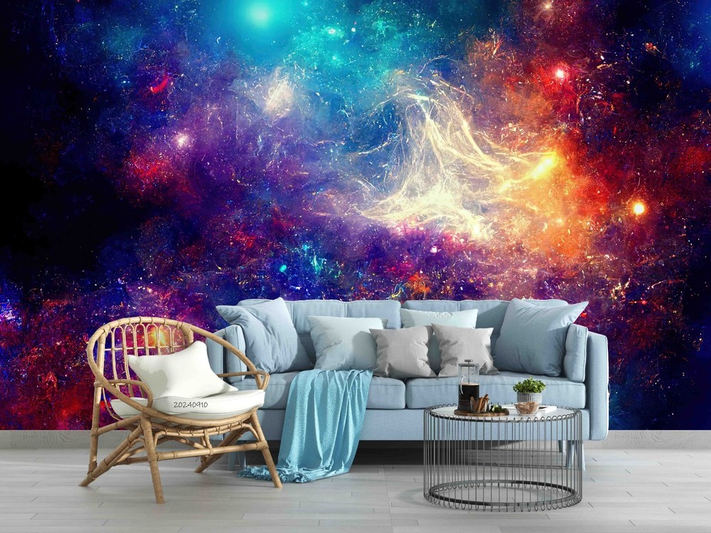3D Space Nebula Illustration Wall Murals Wallpaper Murals Wall Sticker