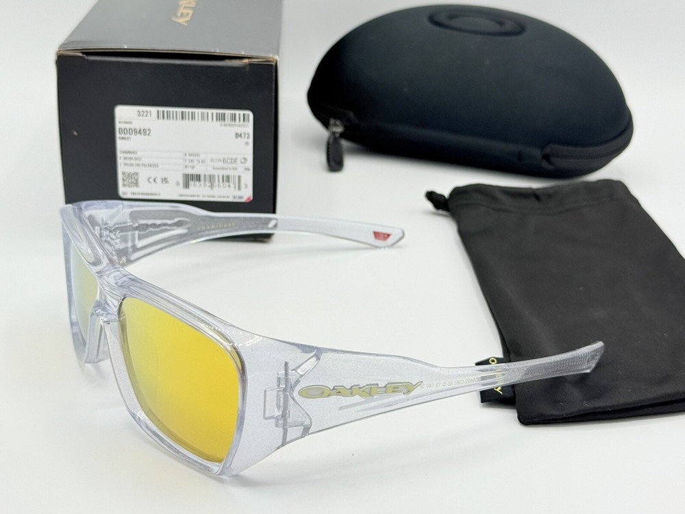 OAKLEY Chaminade 24k Gold Prizm Polarized Sunglasses Clear Moon Dust Frame
