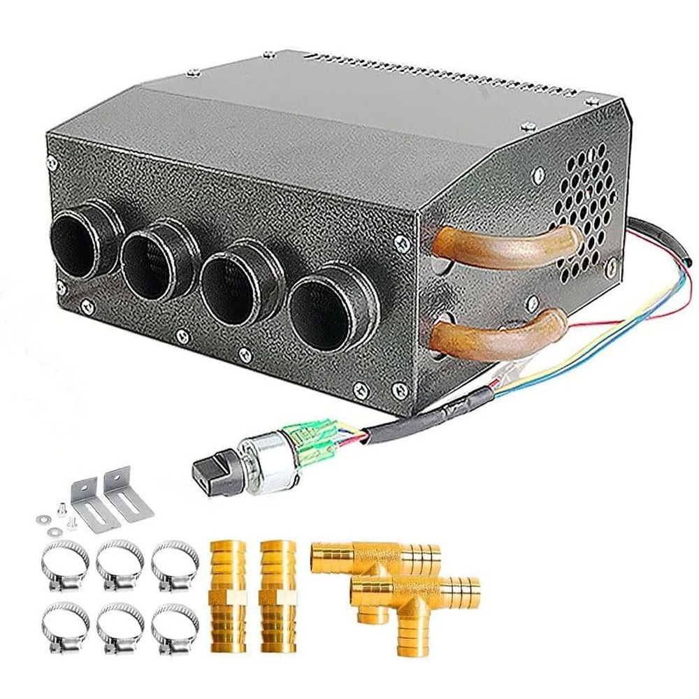 Compact 12V Vehicle Heater Assembly with Low Noise and High Thermal Efficiency