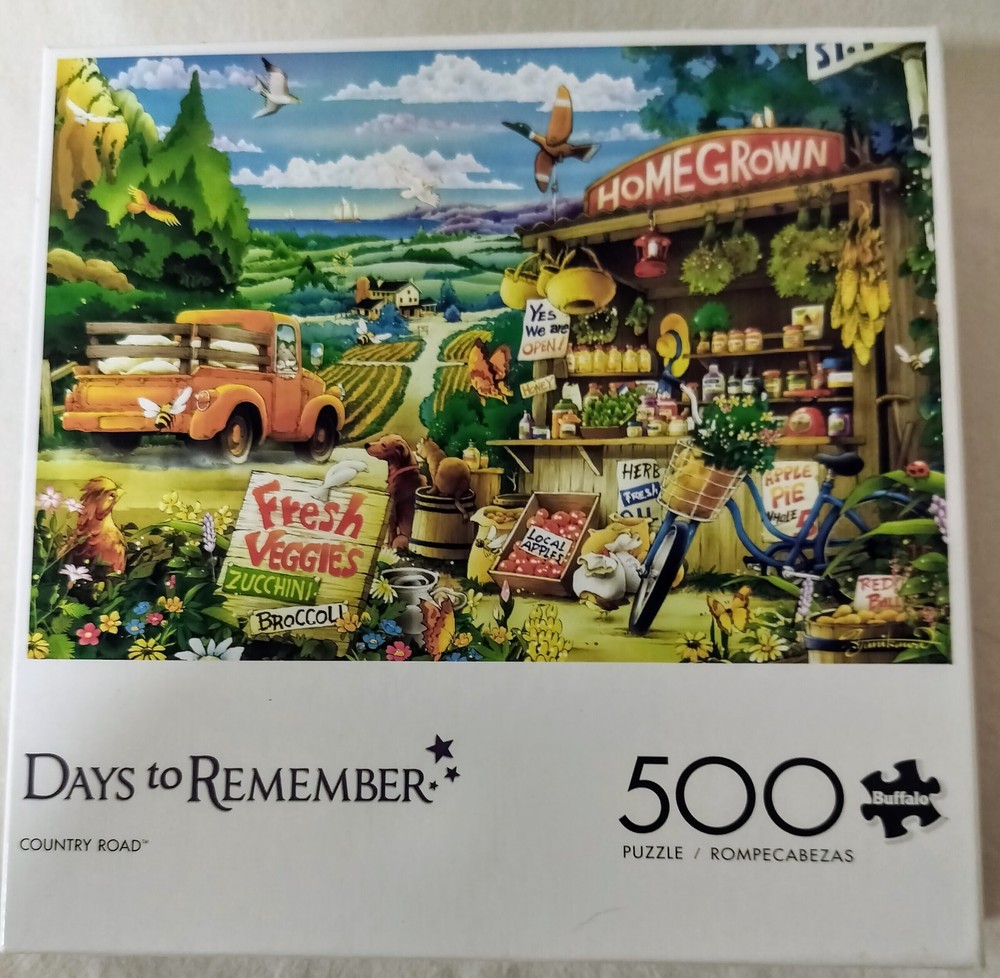 NEW Buffalo Games Days To Remember COUNTRY ROAD 500 Piece Puzzle