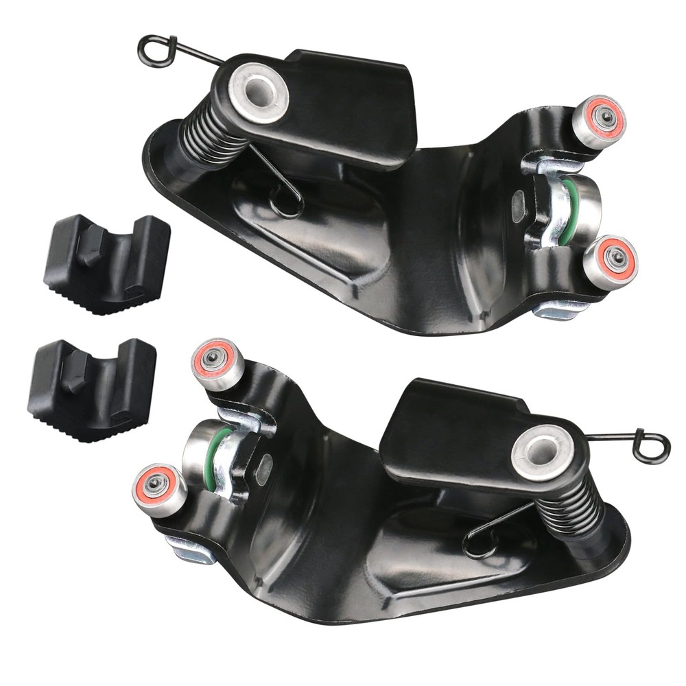 Sliding Door Roller Assembly Center - Pair w/ metal rollers & rail stoppers