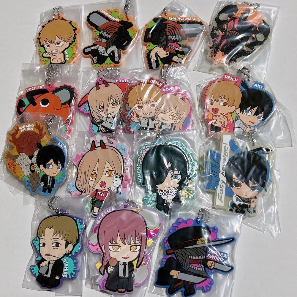 Bandai Namco Chainsaw Man Rubber Variation Full Set 15 Types Keychains