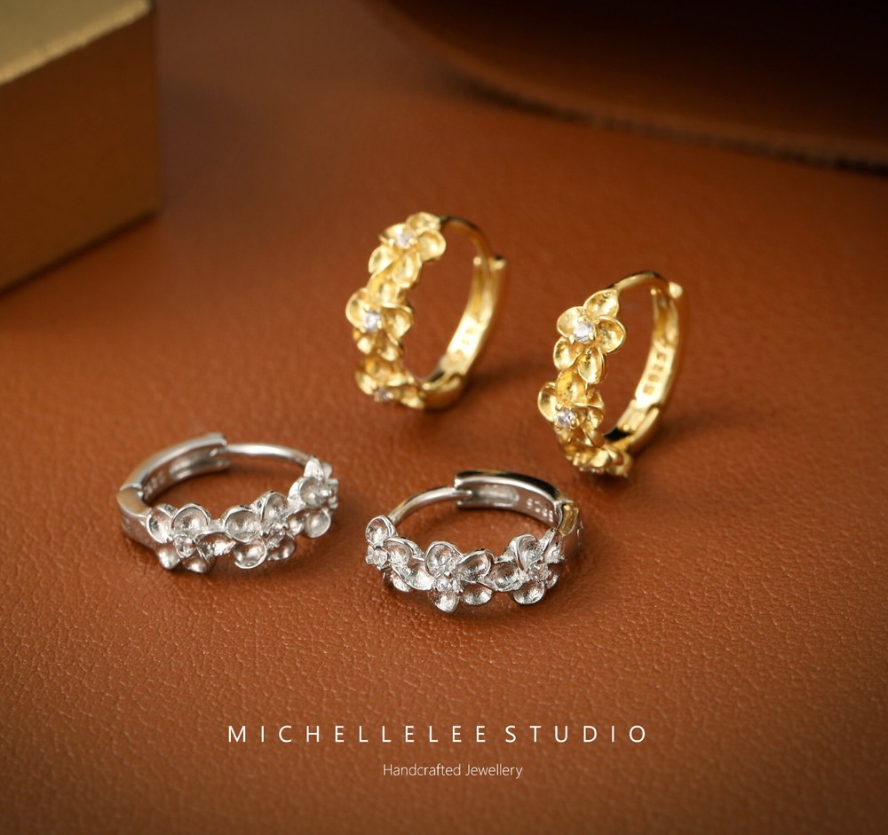 Elevate Your Style with Gold and Silver Daisy Flower Hoop Earrings
