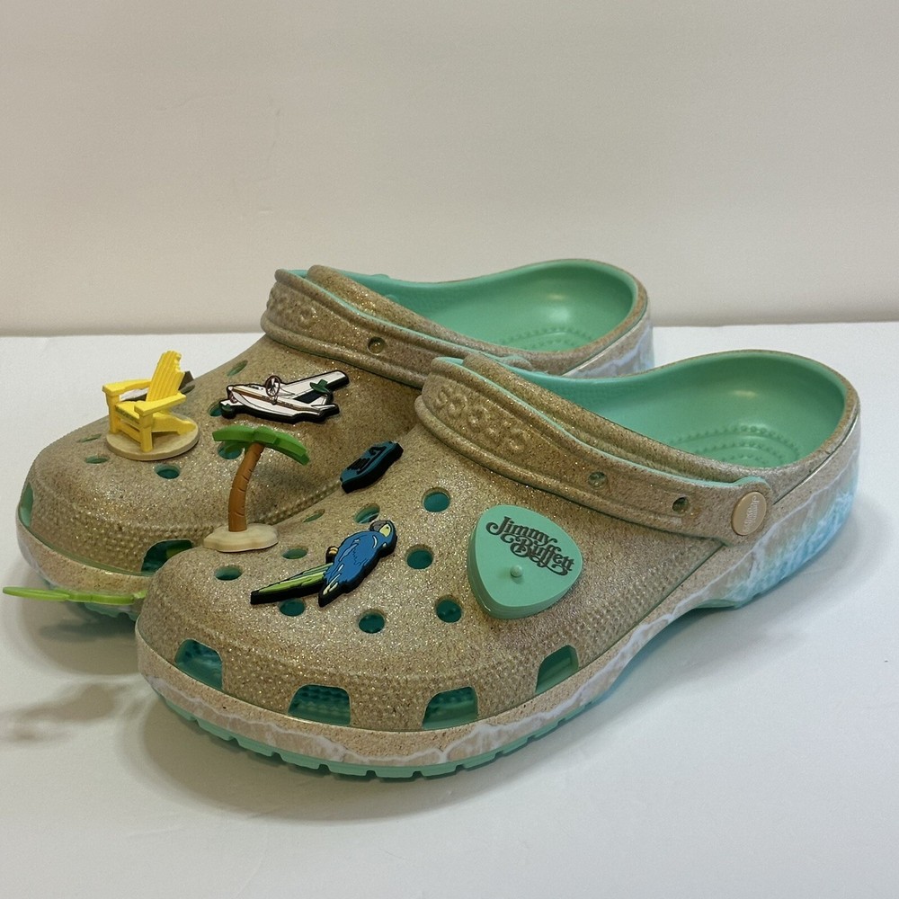 New Crocs MARGARITAVILLE BEACH CLASSIC CLOG Shoes Pistachio M9 W11