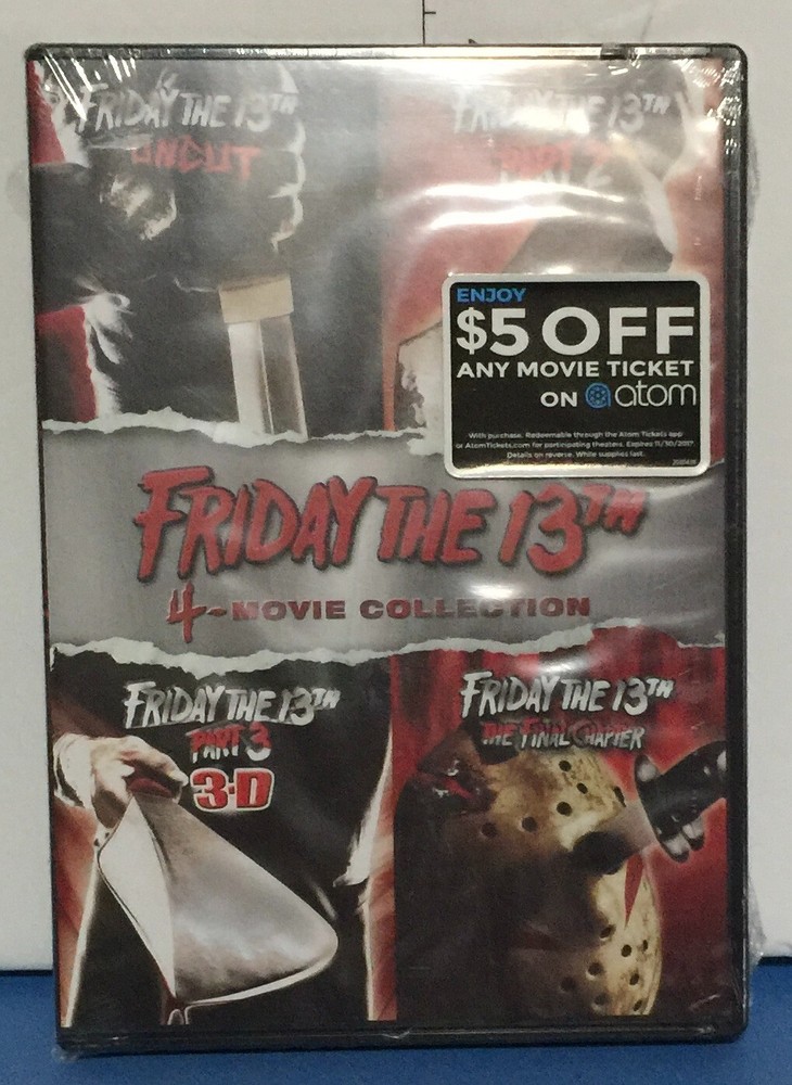 New Friday the 13th: 4-Movie Collection DVD Deluxe Ed, Uncut, Part 2 & 3, Final