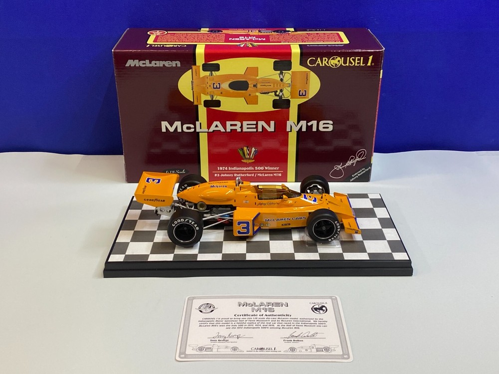 CAROUSEL 1 1/18 1974 INDY 500 WINNER MCLAREN M16 #3 JOHNNY RUTHERFORD #4801