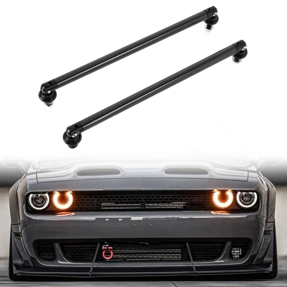 2PC Adjustable Front Bumper Lip Splitter Support Strut Rods
