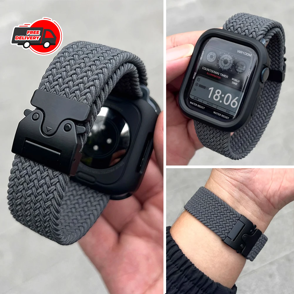 Parachute Strap For Apple Watch 10 9 8 7 6 SE Ultra 49mm Braided Band Correa