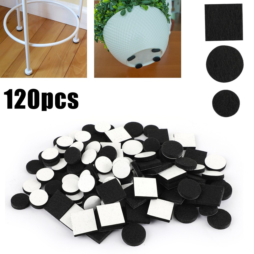 Heavy Duty Self-Adhesive Felt Furniture Pads No Scratch 120 Pack L3