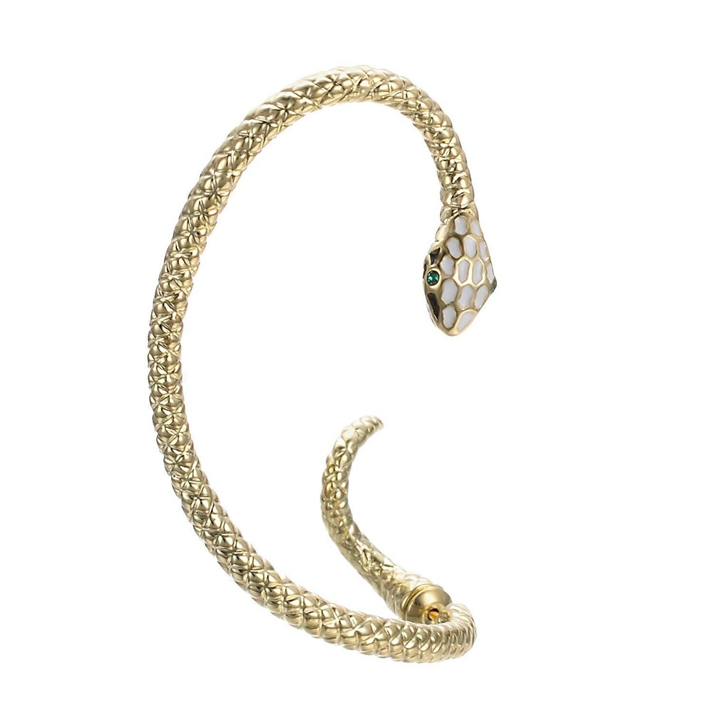Gold Snake Ear Cuffs For Women Earring Climber Snake Stud Earring Gold Plated...