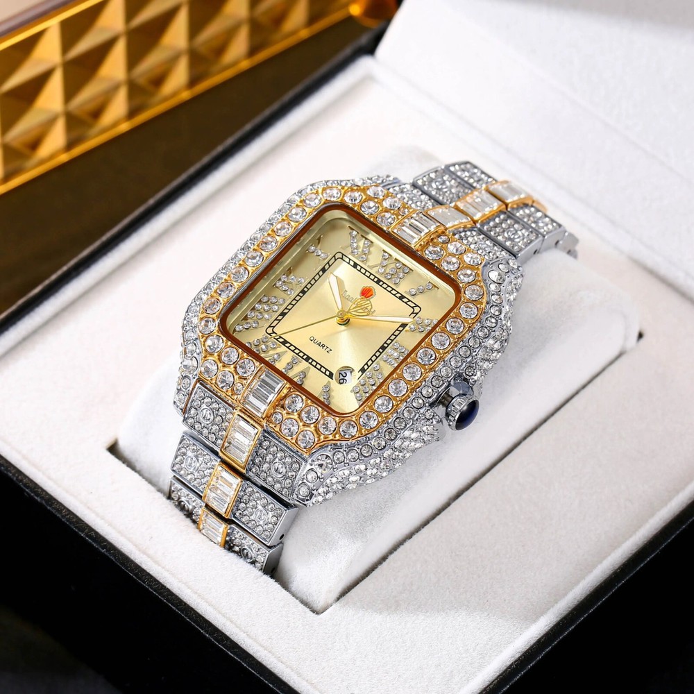 LOOKWORLD Luxury Silver Gold Quartz Watch Water Resistant for Men and Women