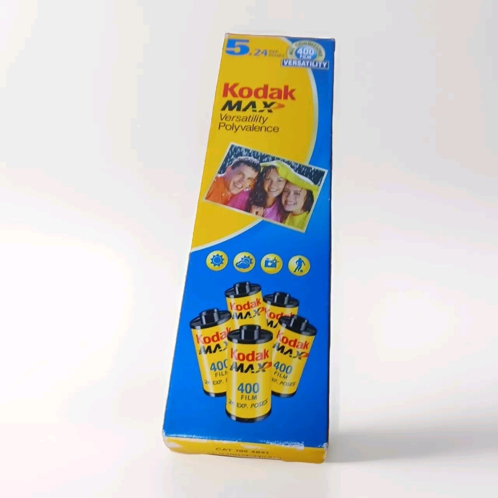 Kodak Max Versatility 35mm Color 400 Film Rolls 24 Exposure 5 rolls