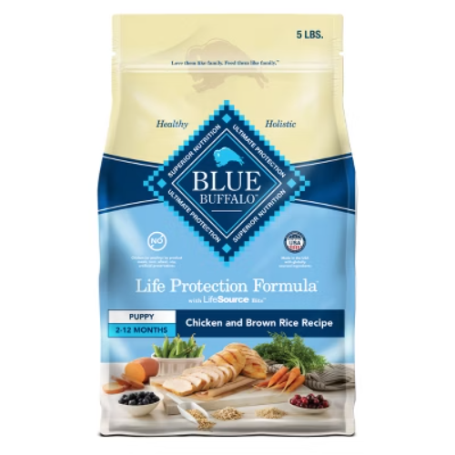 Blue Buffalo Natural Puppy Dry Dog Food Chicken Brown Rice  
