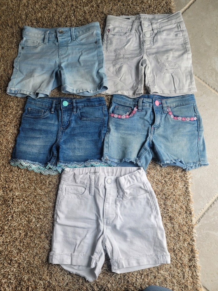 Lot of 5 Girls Size 7 Shorts for Playful Summer Style