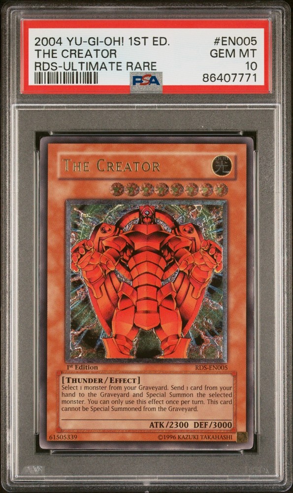 YuGiOh PSA 10 GEM MT The Creator Ultimate Rare 1st Edition 2004 RDS-EN005 S#7771